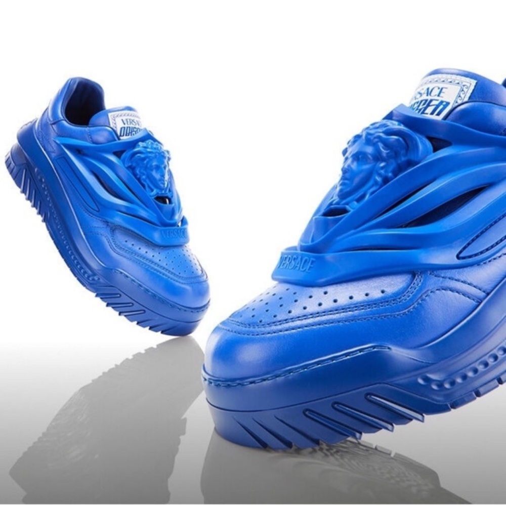 New! VERSACE Odissea Medusa Logo Platform Leather Sneakers IT 43 - Picture 3 of 10